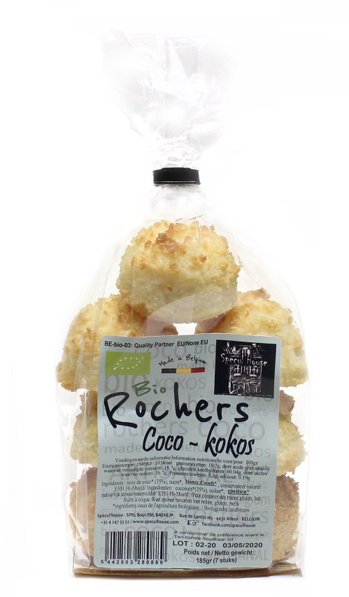 Specul'house Rochers coco produits à liège 7pc bio 185g - 9031